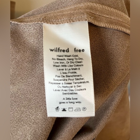 Aritzia Wilfred Free Tan Faux Suede Mini Dress Size XS- Festival Summer Flirty - Picture 7 of 11